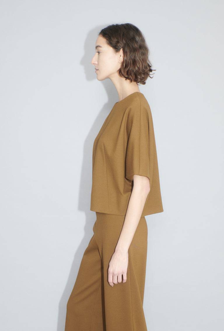 Odeeh Compact Jersey Shirt, Cognac Schlussverkauf