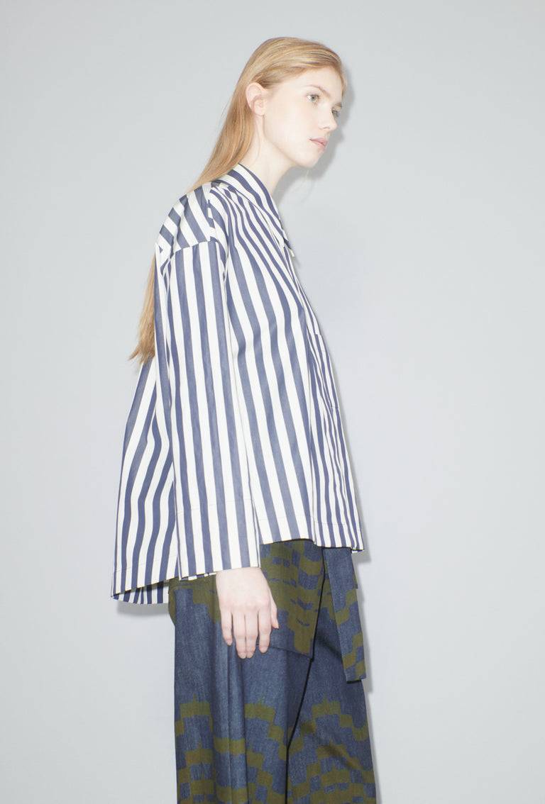Odeeh Shirt Stripe Bluse, Navy White Online