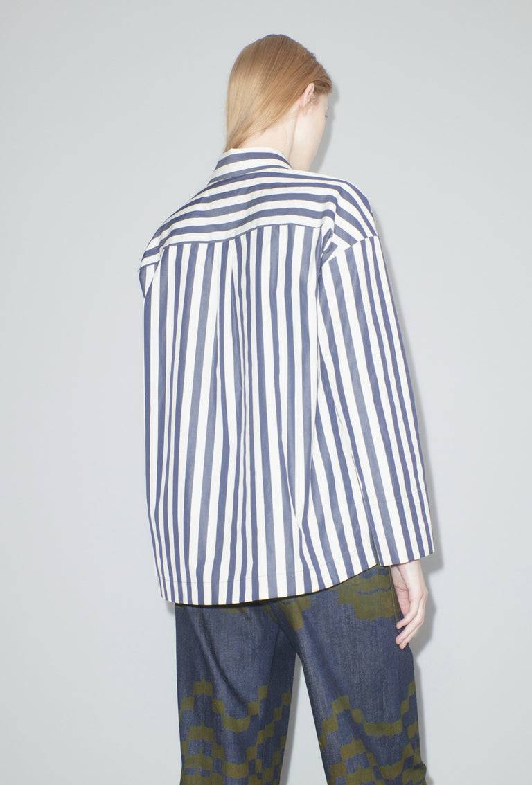 Odeeh Shirt Stripe Bluse, Navy White Online
