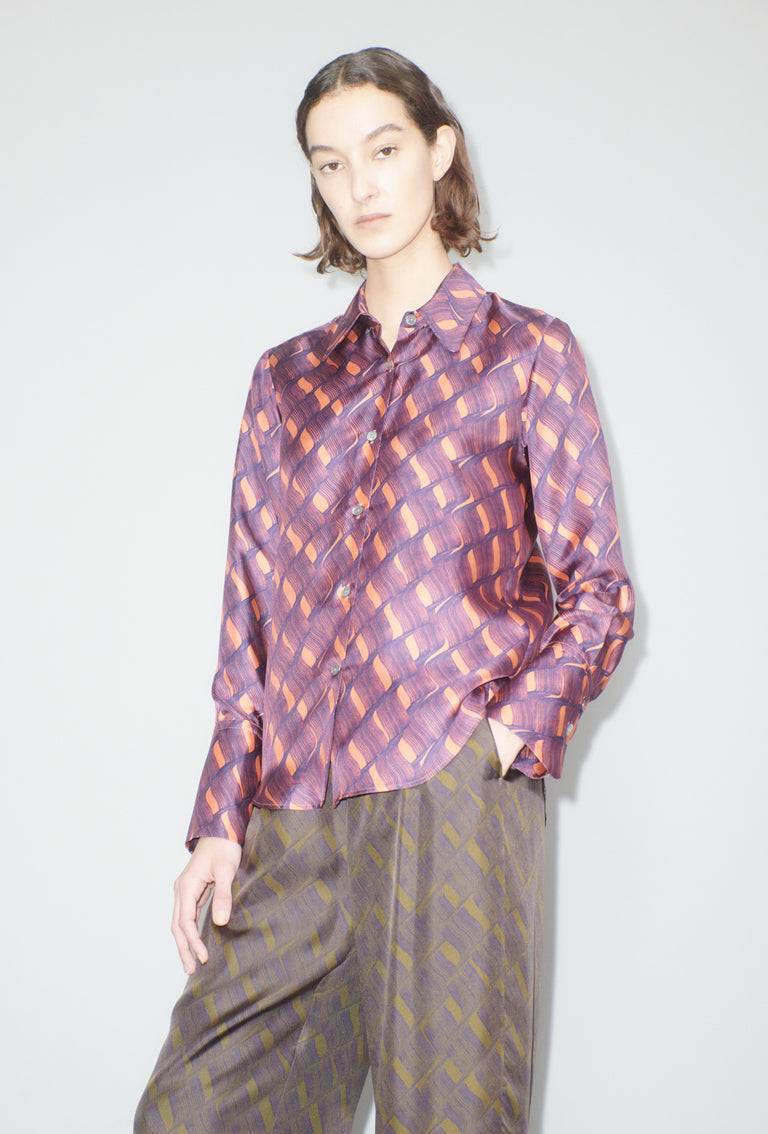 Odeeh Brush Waves Bluse, Flamingo Verkauf