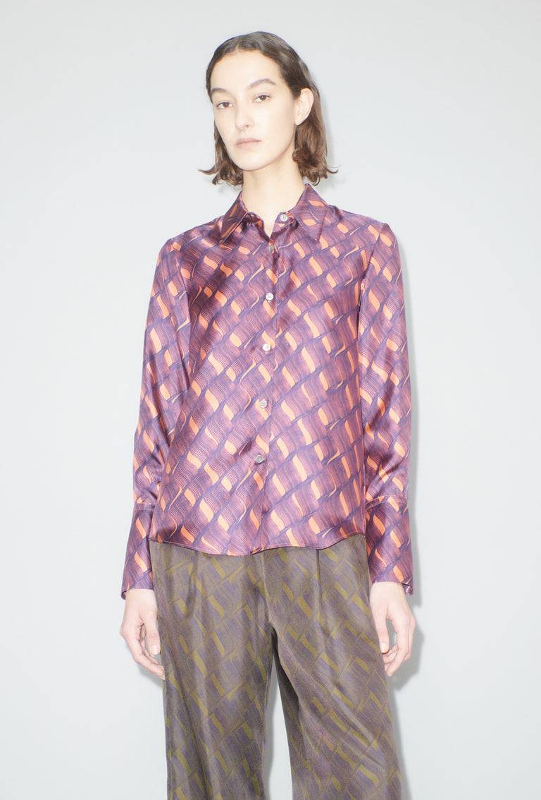 Odeeh Brush Waves Bluse, Flamingo Verkauf