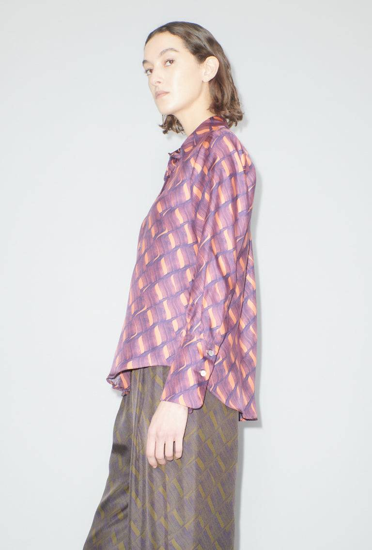 Odeeh Brush Waves Bluse, Flamingo Verkauf