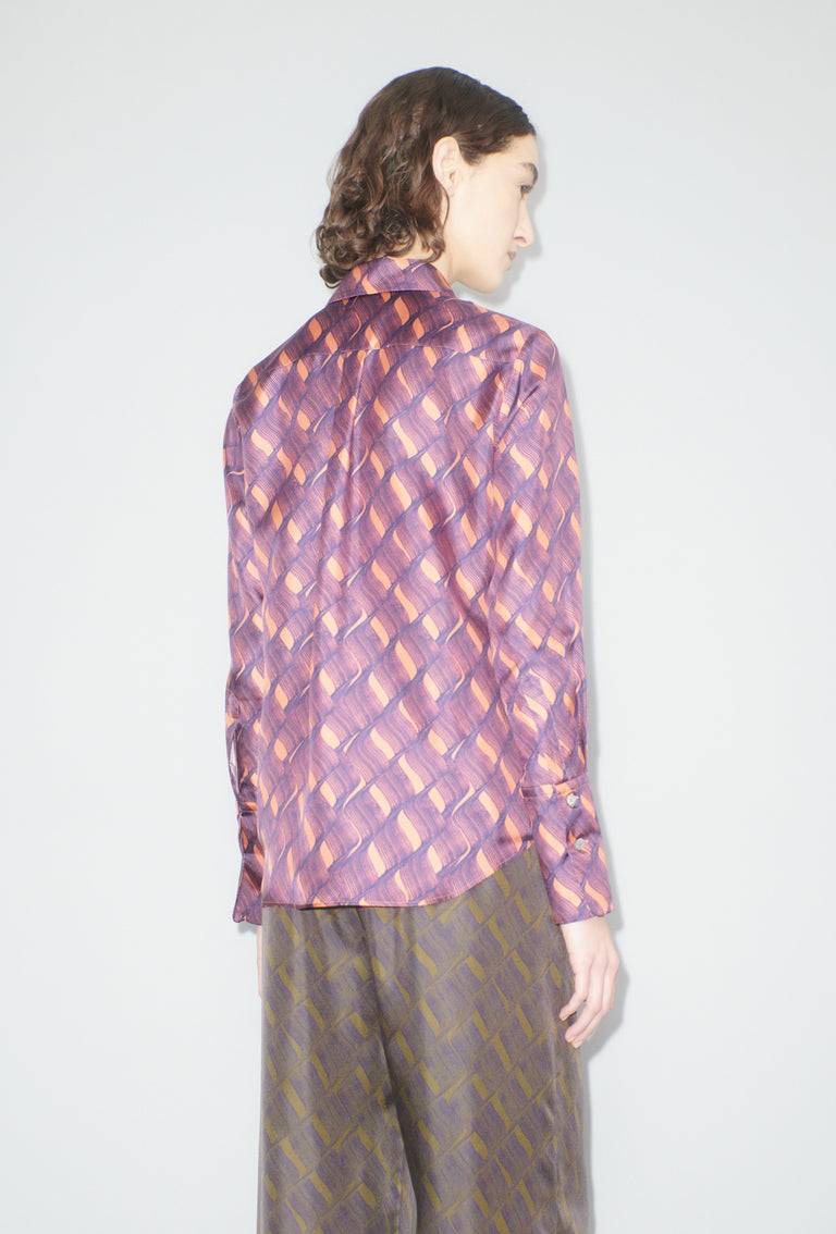 Odeeh Brush Waves Bluse, Flamingo Verkauf