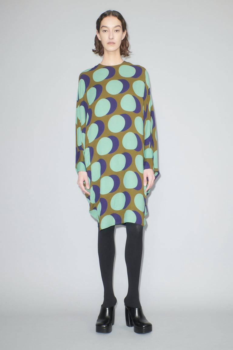 Odeeh Big Double Dot Kleid, Moss Meist gekauft