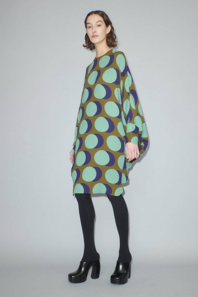 Odeeh Big Double Dot Kleid, Moss Meist gekauft