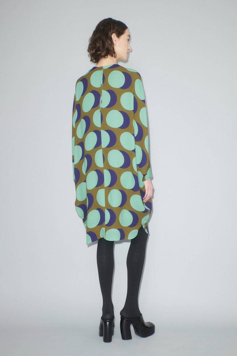 Odeeh Big Double Dot Kleid, Moss Meist gekauft
