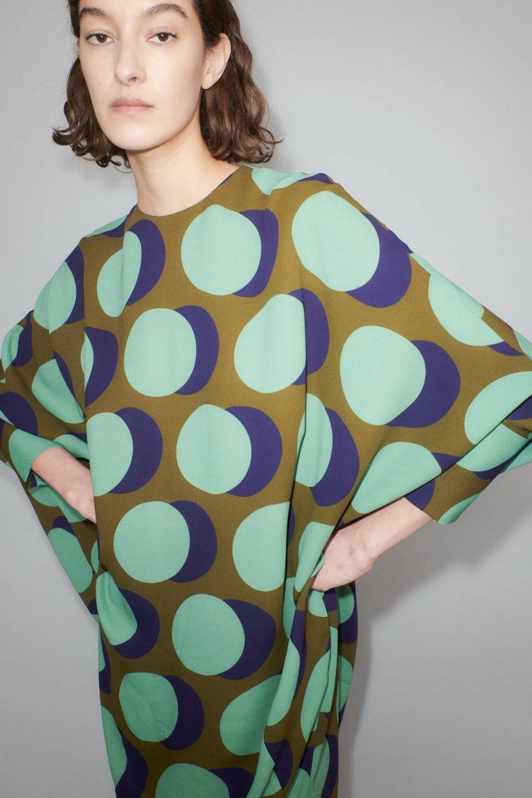 Odeeh Big Double Dot Kleid, Moss Meist gekauft