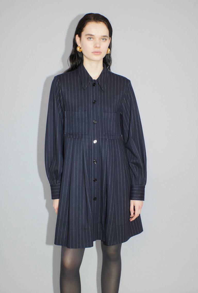 Odeeh Pin Stripe Jersey Kleid, Navy Hotsell