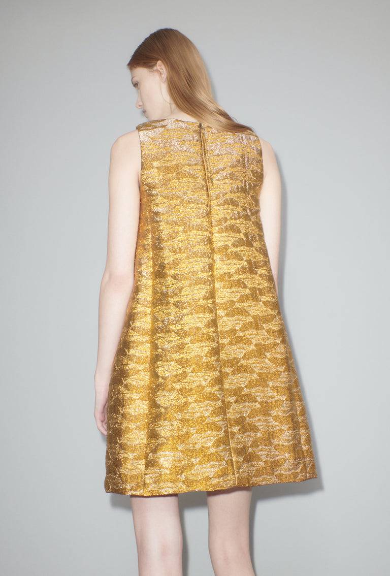 Odeeh Golden Flood Kleid, Gold Schlussverkauf
