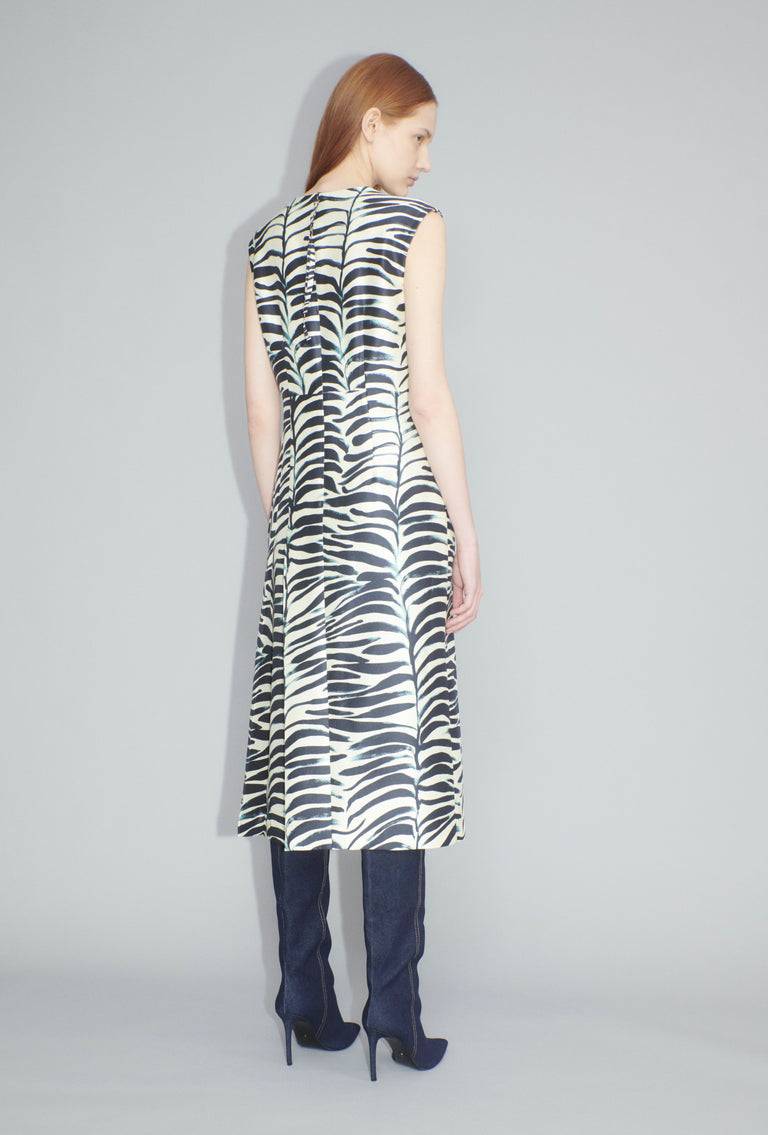 Odeeh Big Op-Art Tree Kleid, Black White Meist gekauft