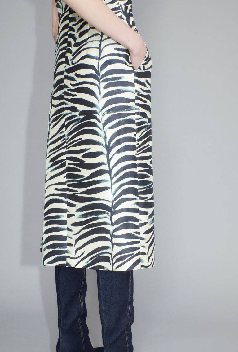 Odeeh Big Op-Art Tree Kleid, Black White Meist gekauft
