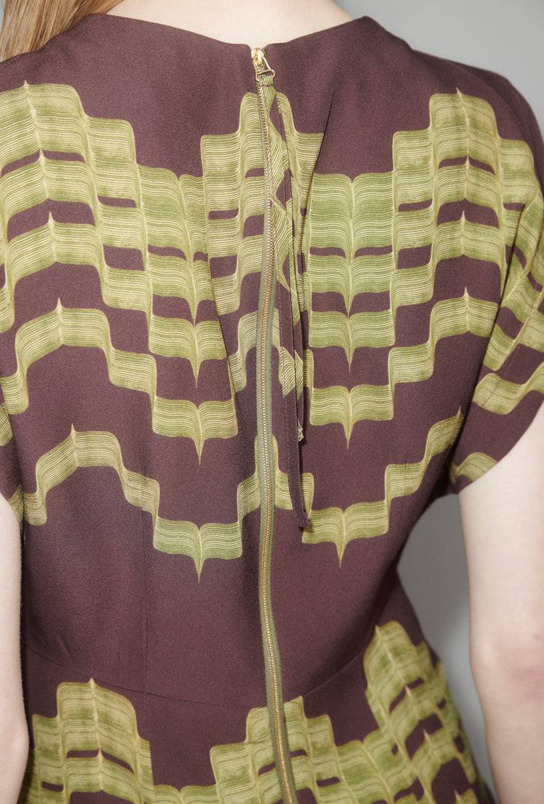 Odeeh Double Printed Degradè Kleid, Goldolive Verkauf