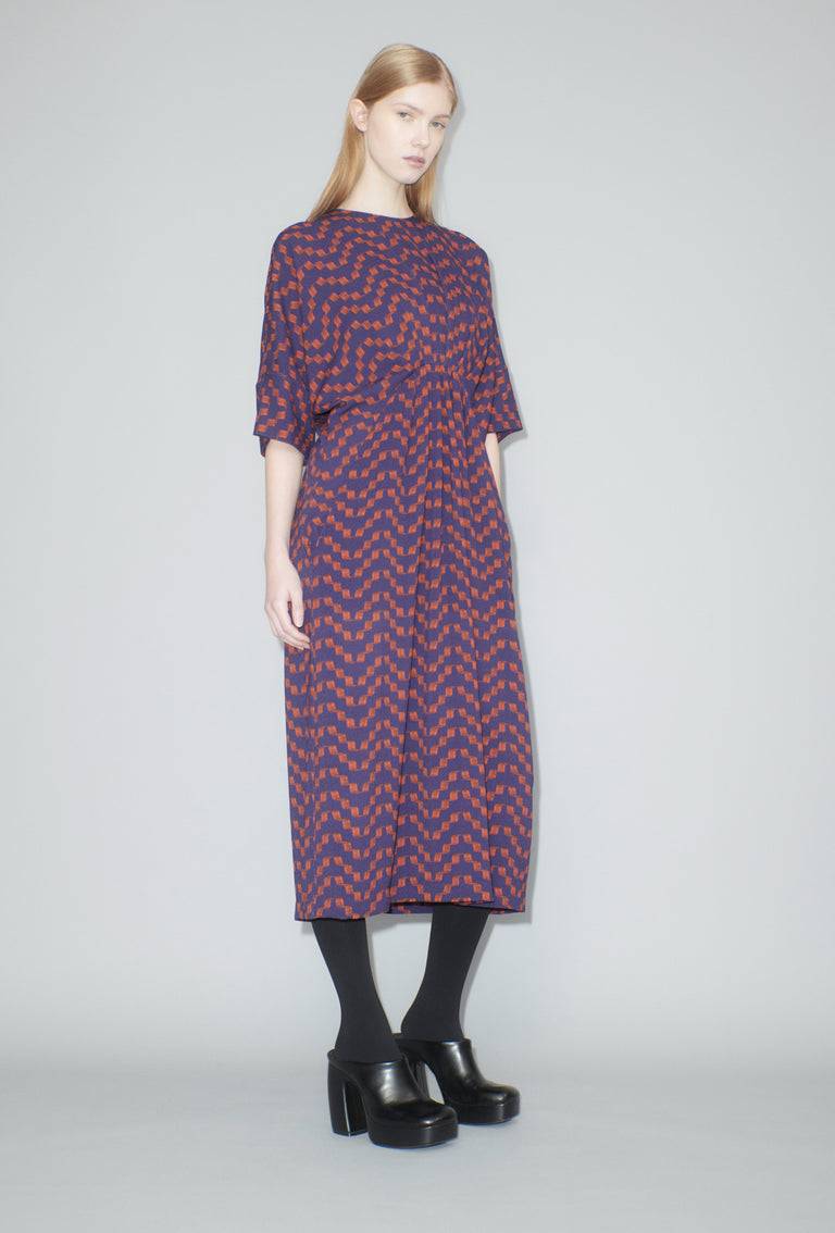 Odeeh Painted Zig Zag Kleid, Lava Angebote