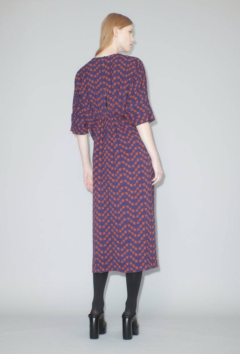 Odeeh Painted Zig Zag Kleid, Lava Angebote