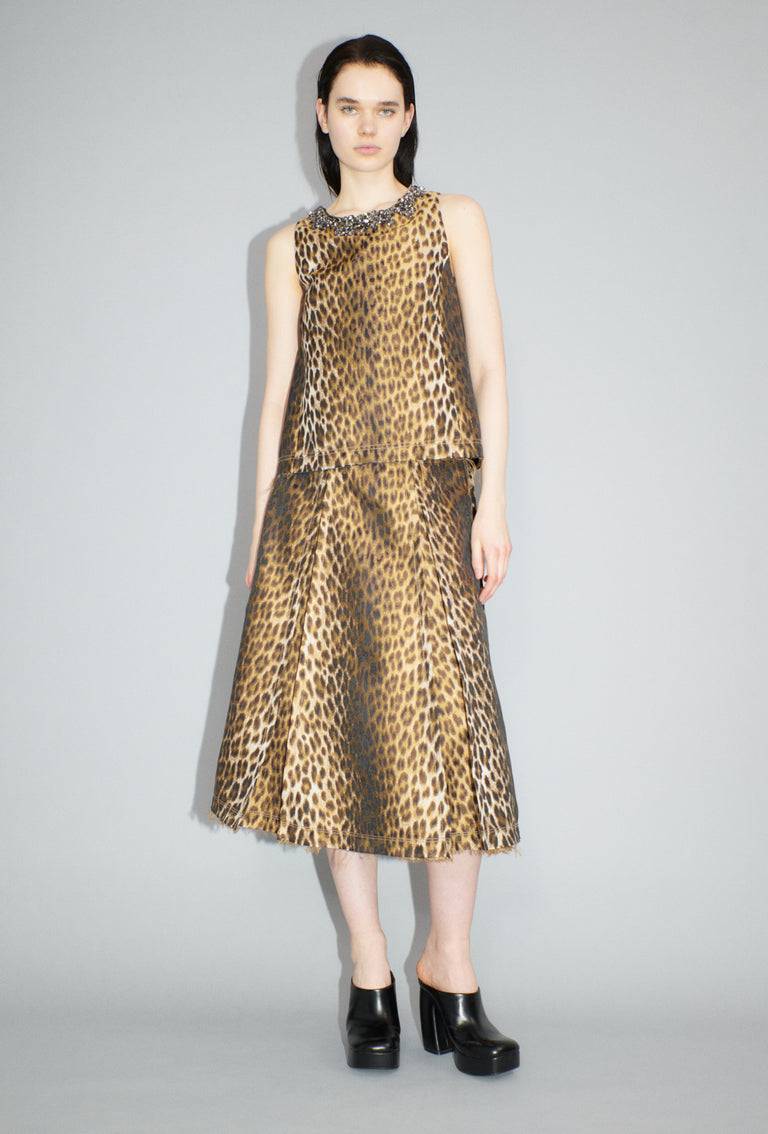Odeeh Leopard Jaquard Rock, Hazelnut im Angebot