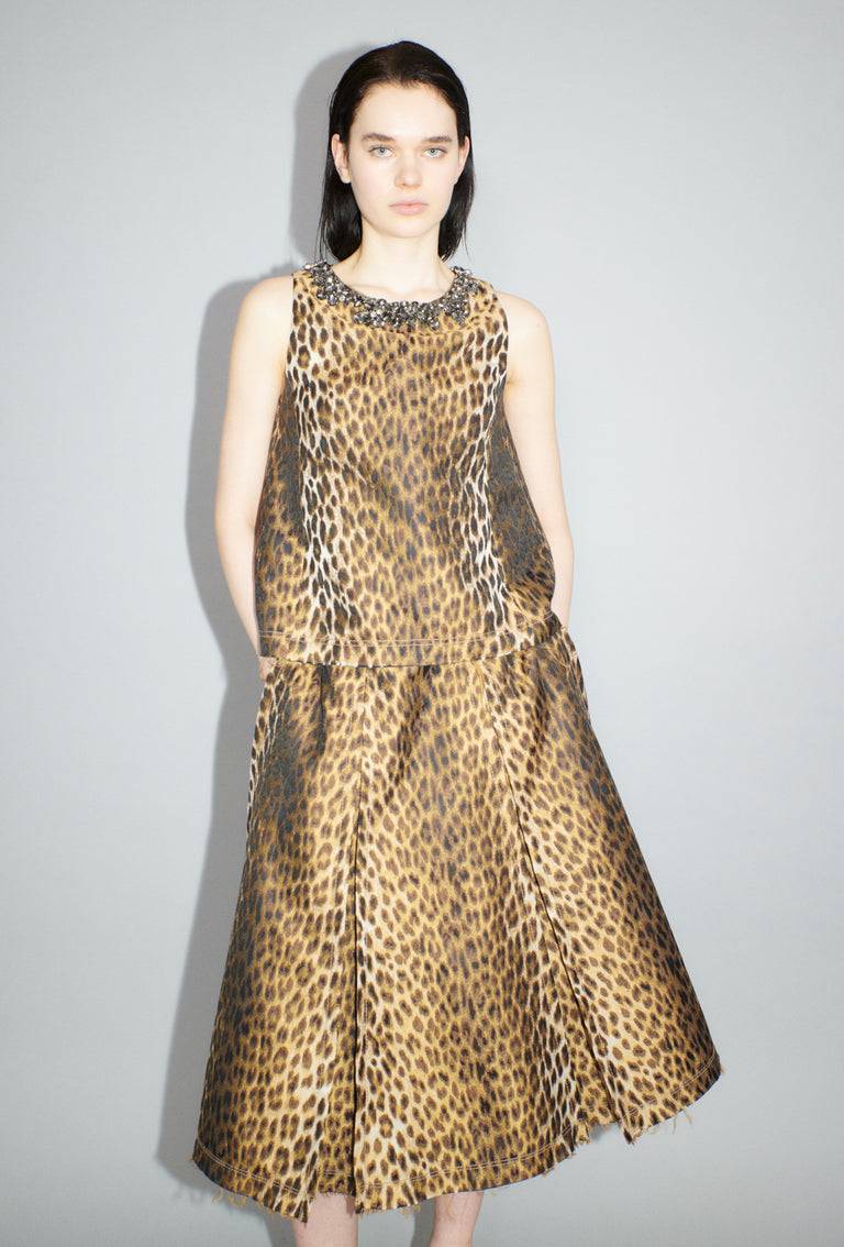 Odeeh Leopard Jaquard Rock, Hazelnut im Angebot