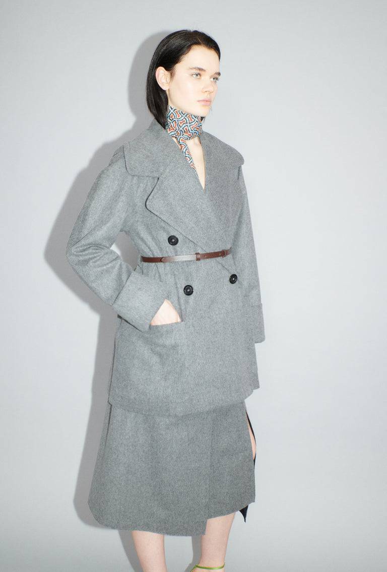 Odeeh Original Light Loden Kurzmantel, Flannel Grey Günstiger Verkauf