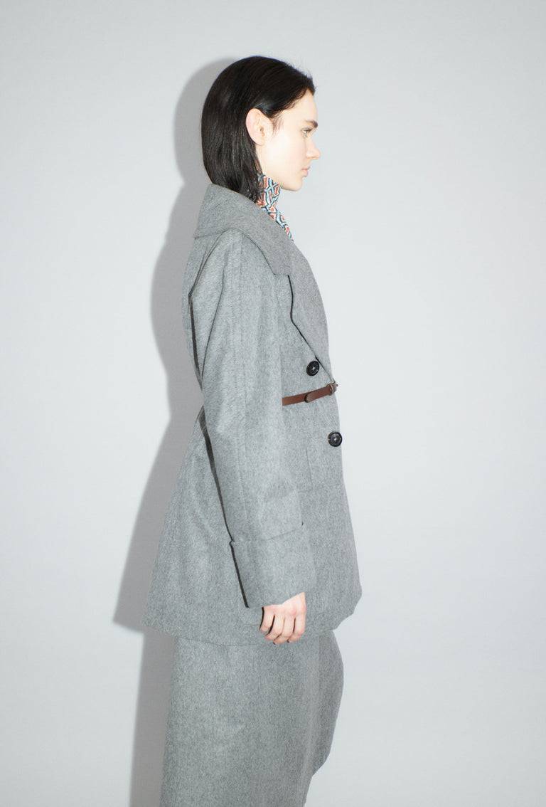 Odeeh Original Light Loden Kurzmantel, Flannel Grey Günstiger Verkauf