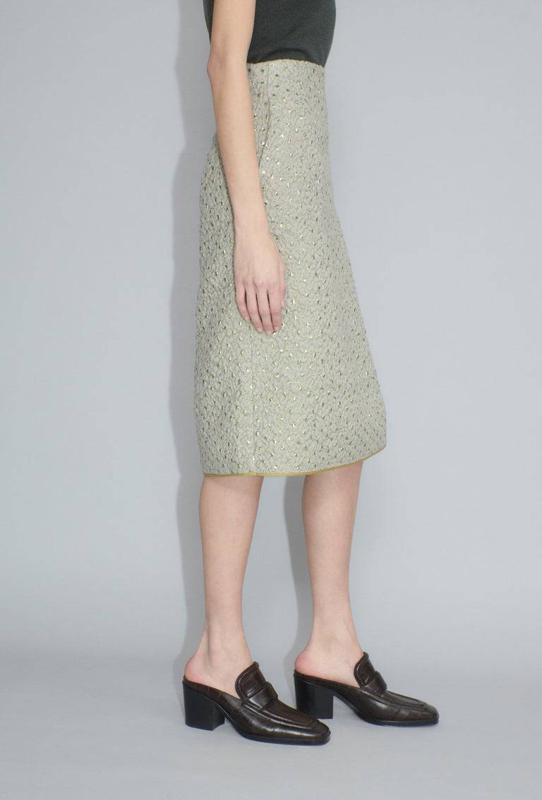 Odeeh Wool Cloqué Rock, Seaweed Online