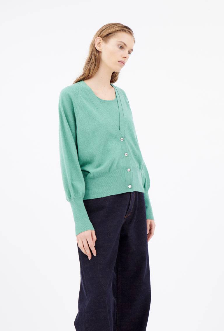 Odeeh Light Cashmere Cardigan, Mermaid Green Günstiger Verkauf