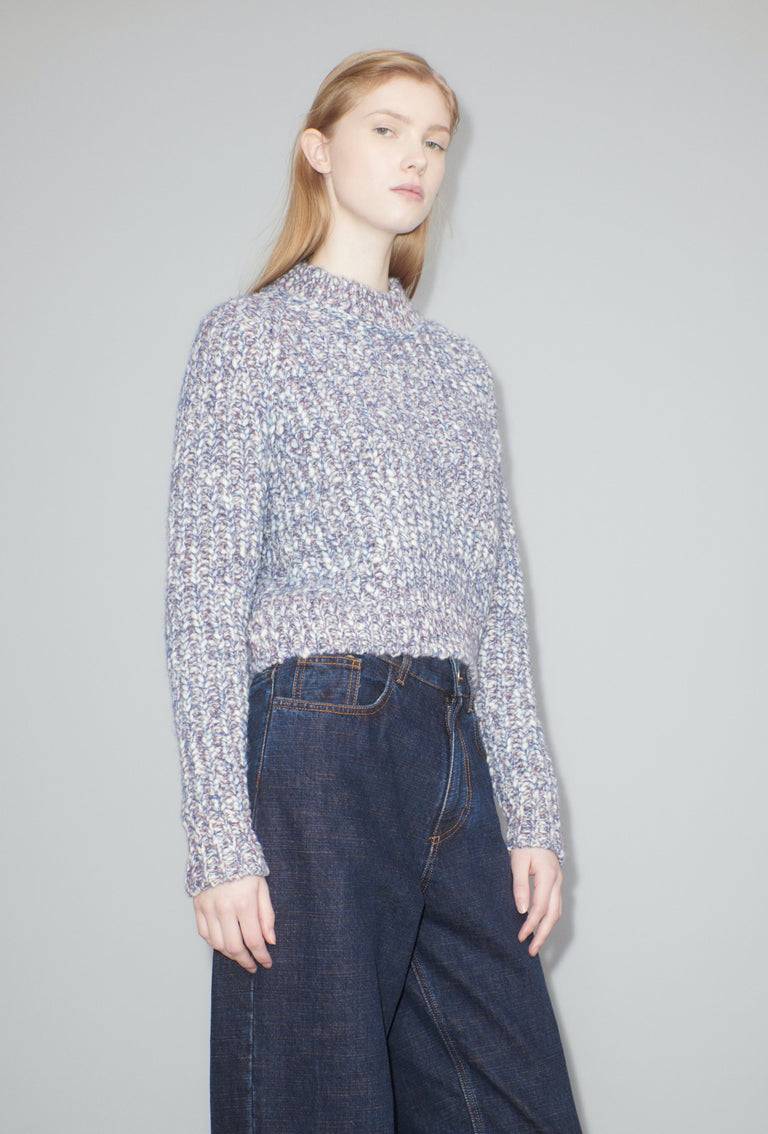Odeeh Marbled Alpaca Wool Pullover, Light Mauve Auslauf