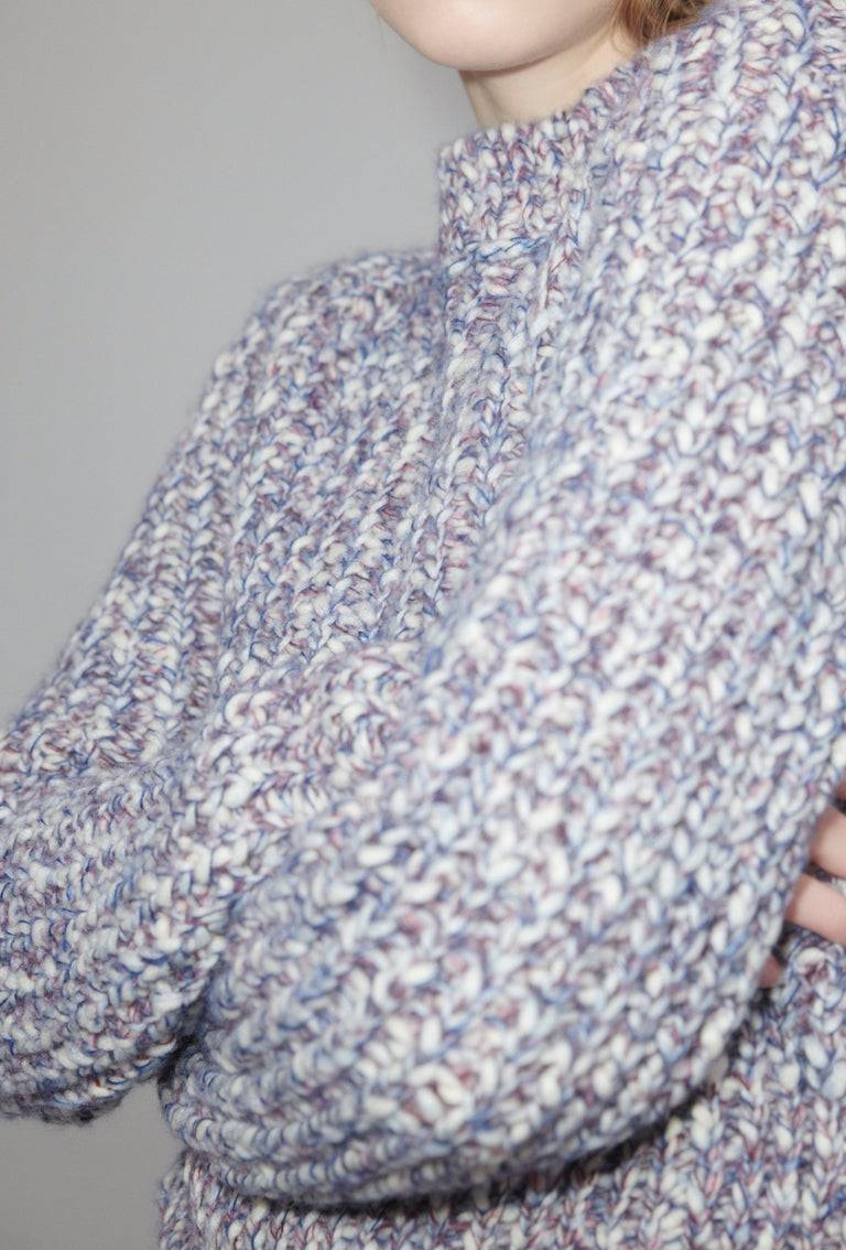 Odeeh Marbled Alpaca Wool Pullover, Light Mauve Auslauf