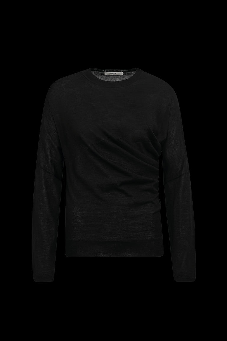 Odeeh Merino Extrafine Pullover, Jet Black im Angebot