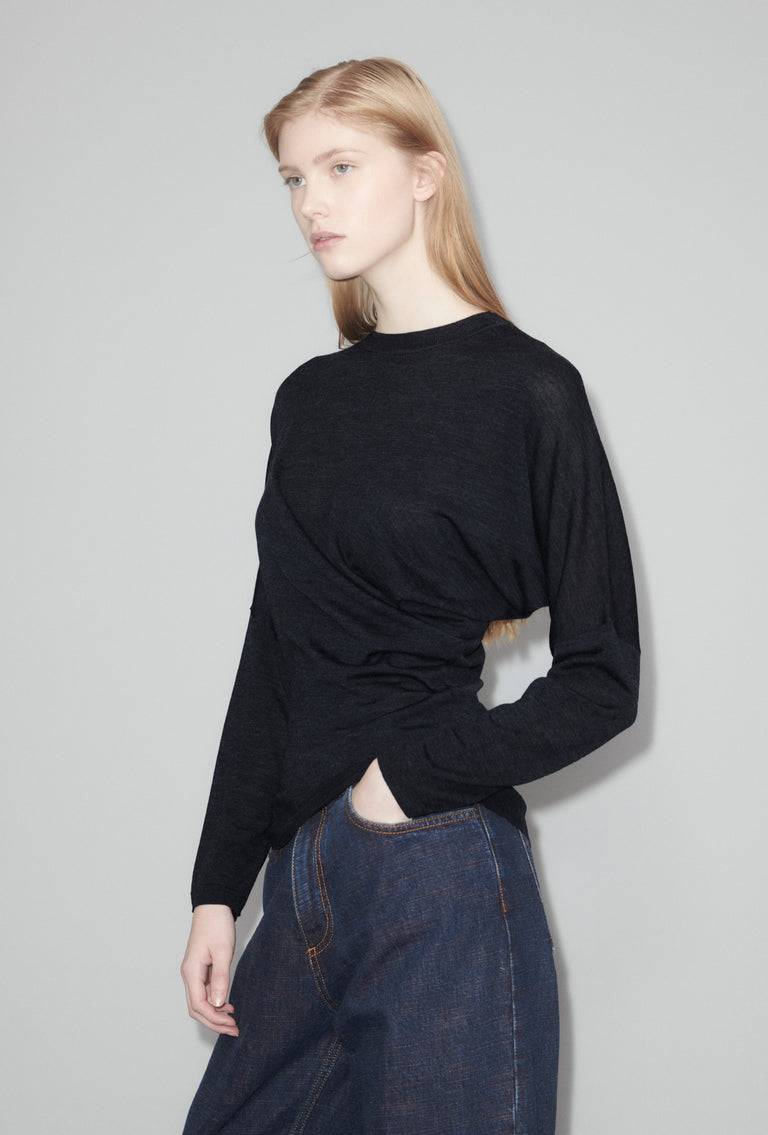 Odeeh Merino Extrafine Pullover, Jet Black im Angebot