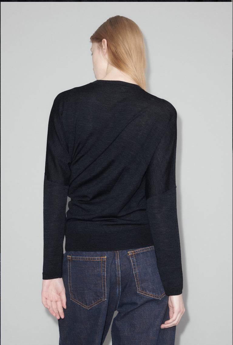 Odeeh Merino Extrafine Pullover, Jet Black im Angebot