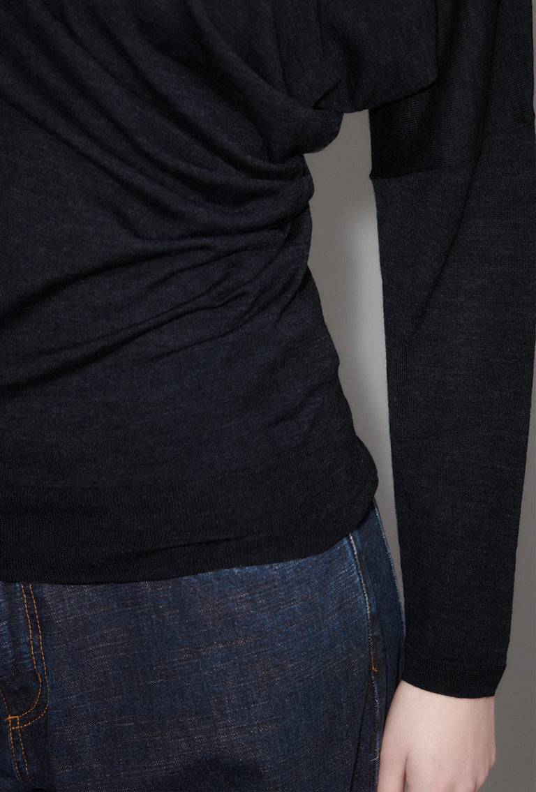 Odeeh Merino Extrafine Pullover, Jet Black im Angebot