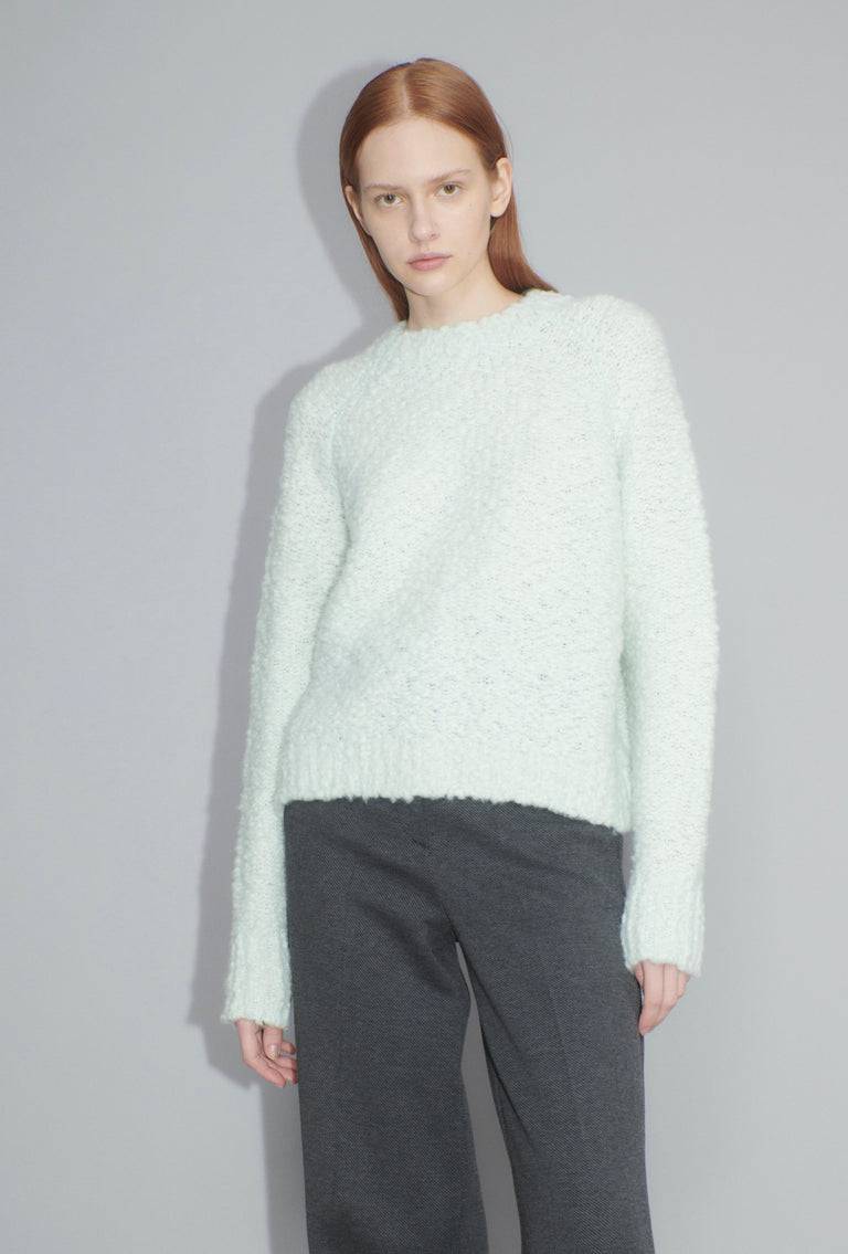 Odeeh Fluffy Wick-Yarn Pullover, Ice Green Blitzverkäufe