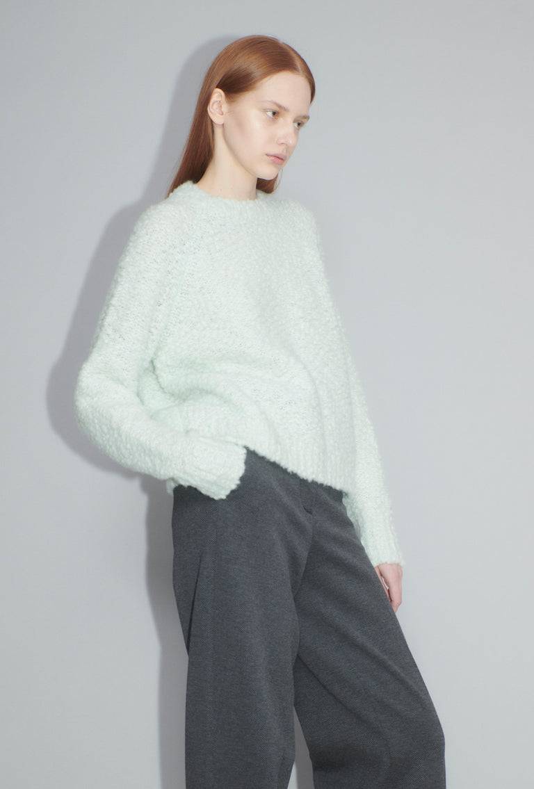 Odeeh Fluffy Wick-Yarn Pullover, Ice Green Blitzverkäufe