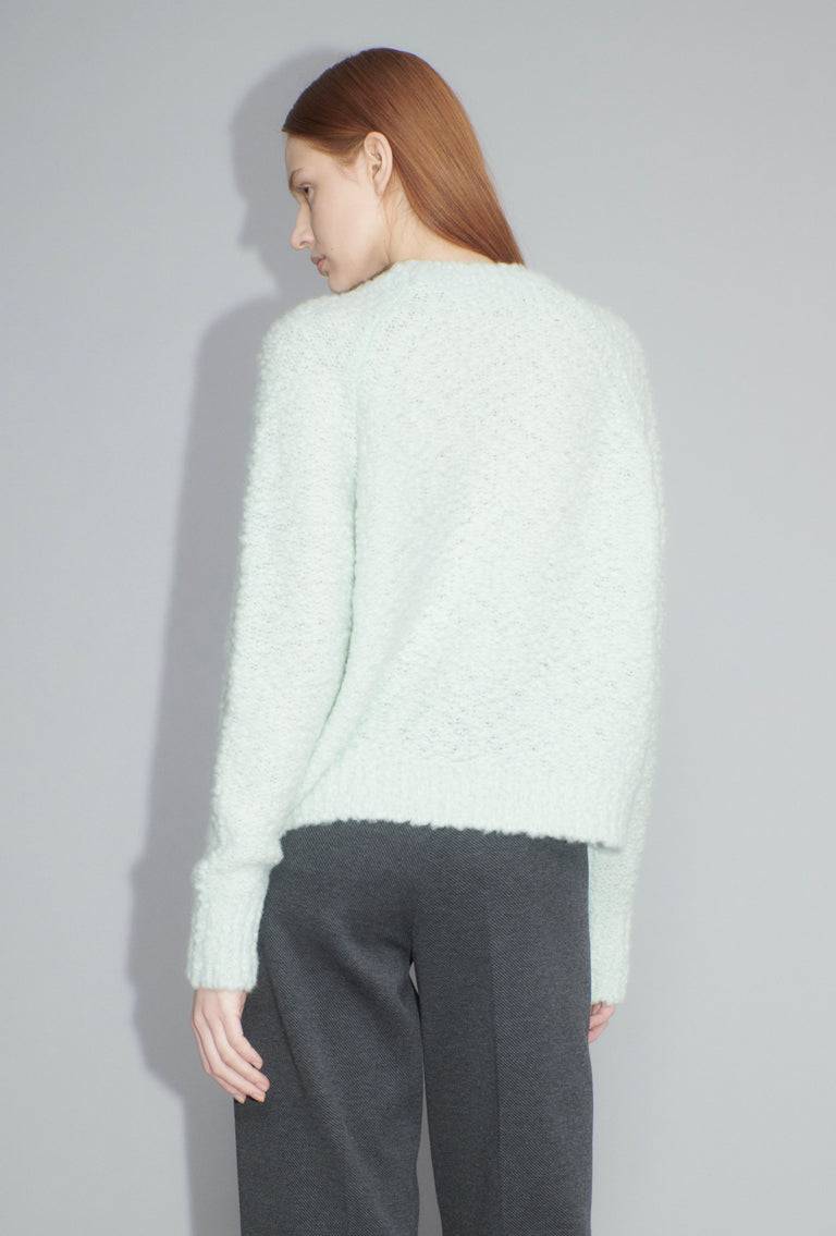 Odeeh Fluffy Wick-Yarn Pullover, Ice Green Blitzverkäufe