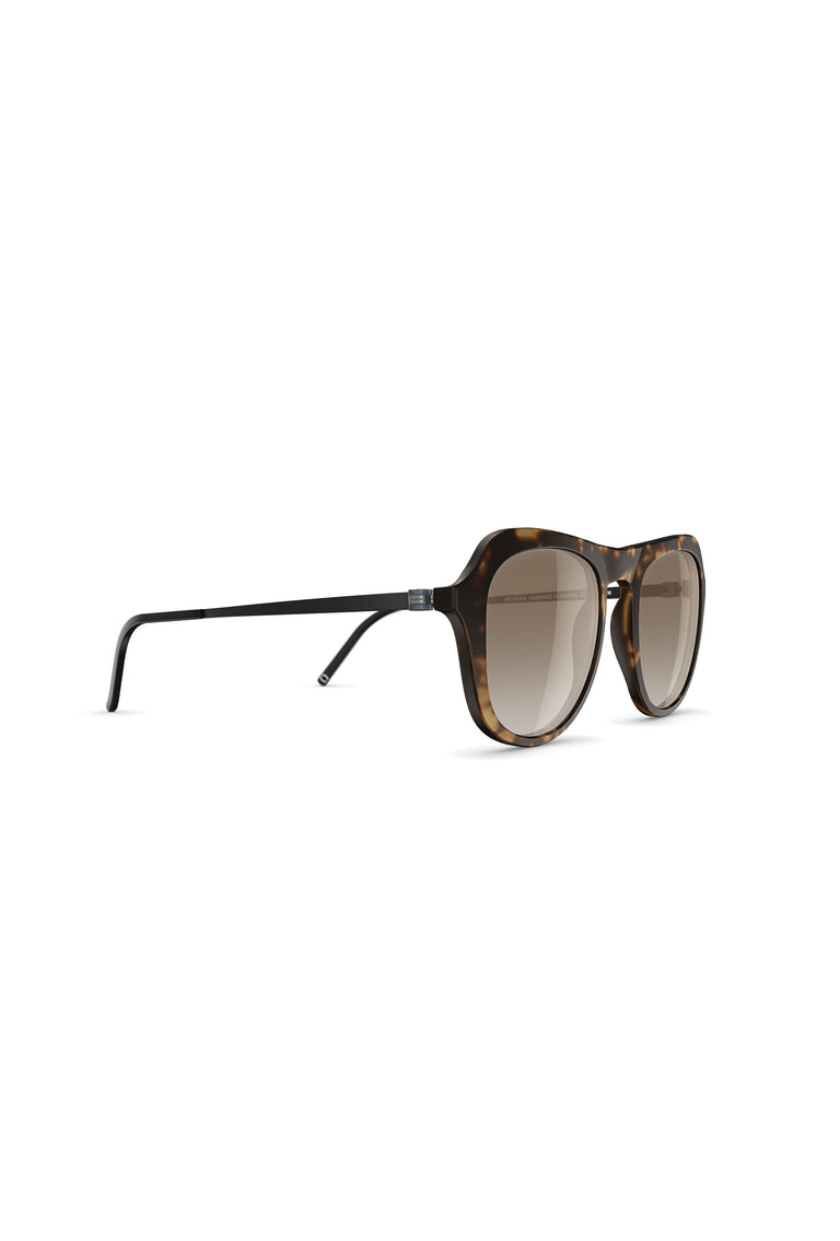 Odeeh NEUBAU Alexis Sonnenbrille, Dark Tortoise Matte / Black Schlussverkauf