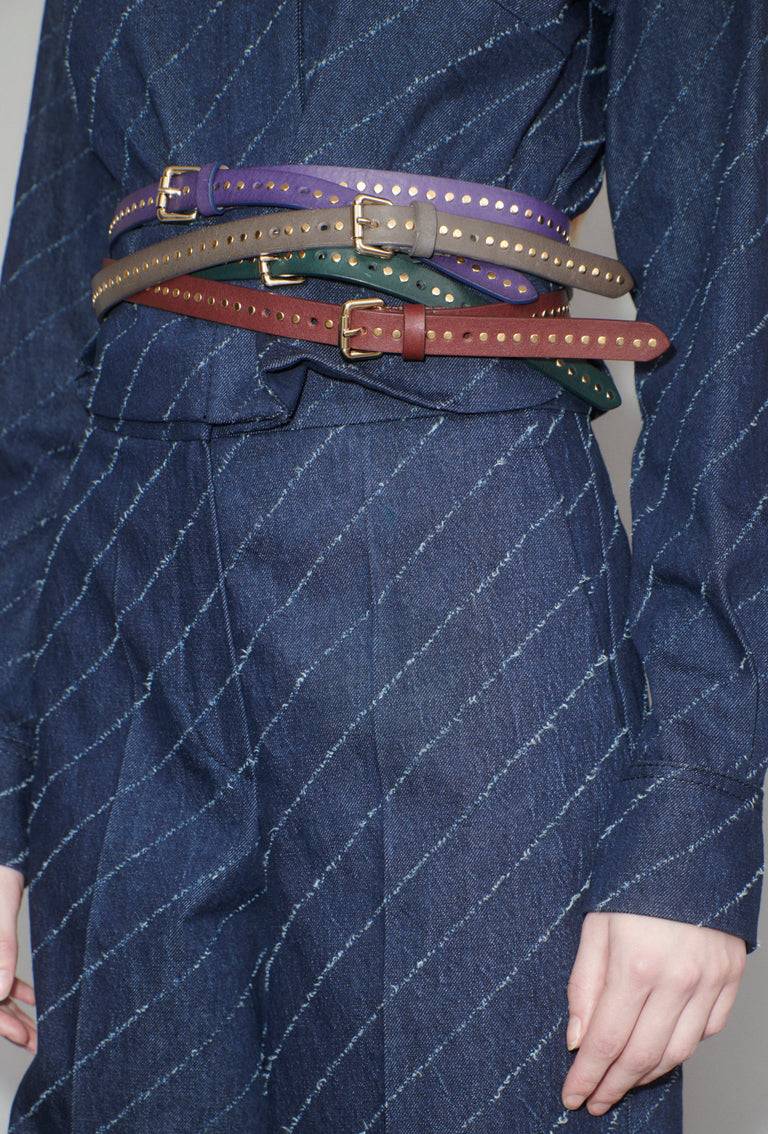 Odeeh Leather Belt, Maroon Fabrikverkauf