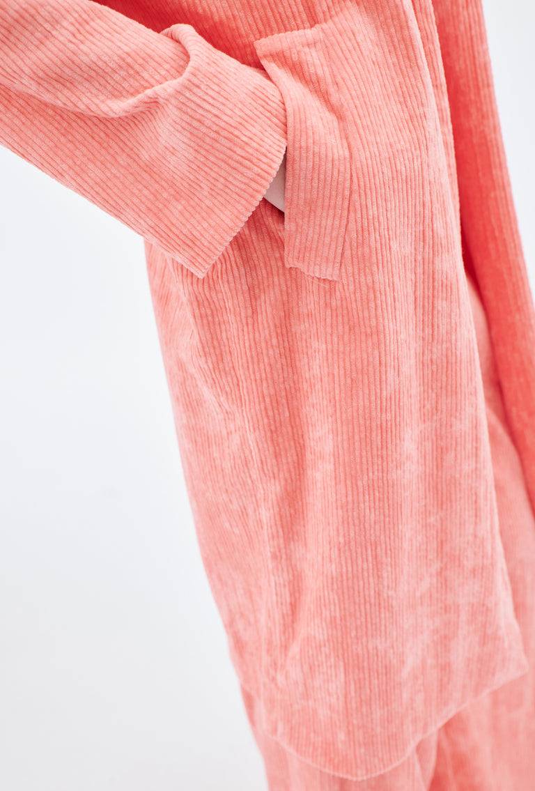 Odeeh Washed Corduroy Mantel, Flamingo Auslauf