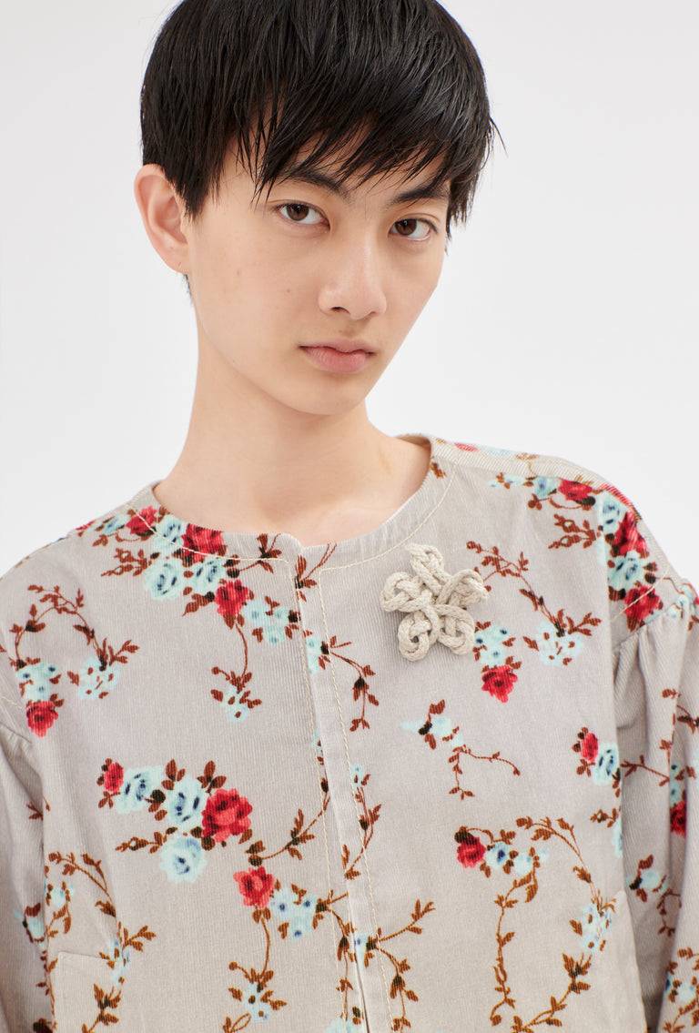 Odeeh "Mini Bouquets / Stamped Corduroy Degradé Jacke, Acqua Hotsell