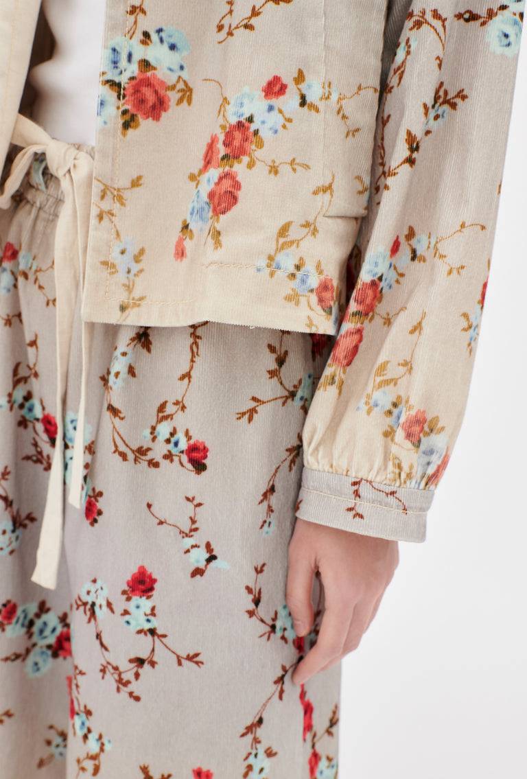 Odeeh "Mini Bouquets / Stamped Corduroy Degradé Jacke, Acqua Hotsell