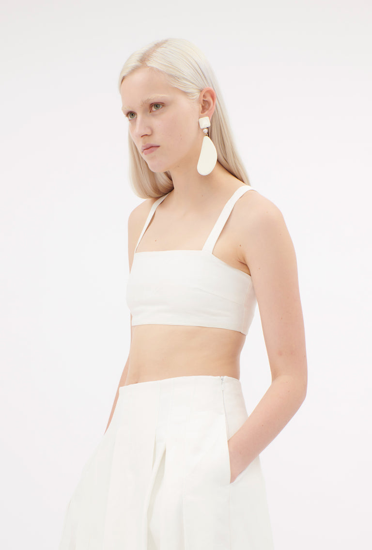 Odeeh Crinkled Duchesse Stonewashed Top, Milk Online