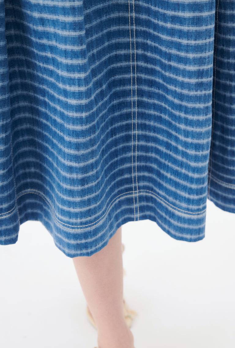 Odeeh Italian Denim Washed Indigo Stripe Rock, Light Indigo Angebote