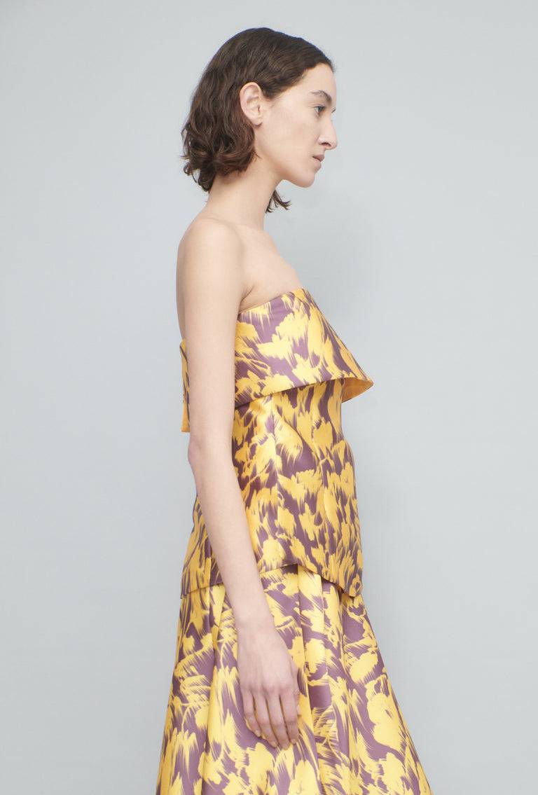 Odeeh Blurred Bouquets Duchesse Top, Sun im Angebot