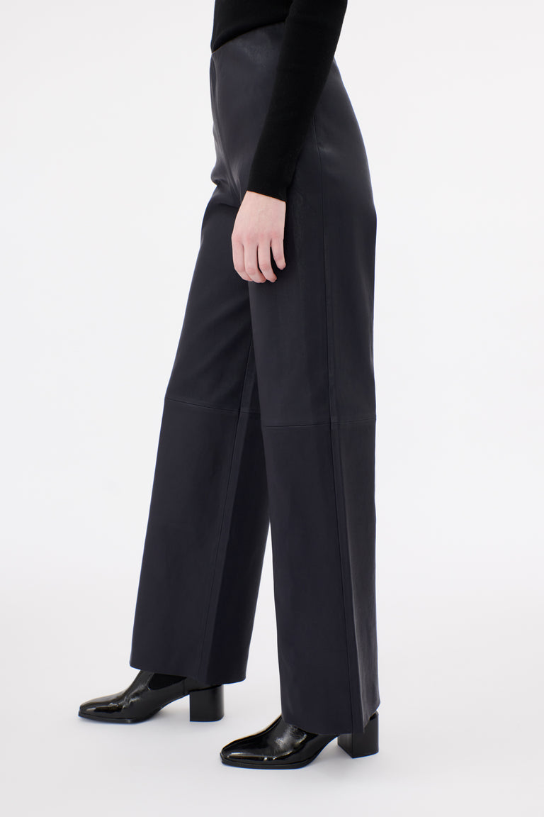 Odeeh Stretch Lamb Nappa Hose, Blackblue Verkauf