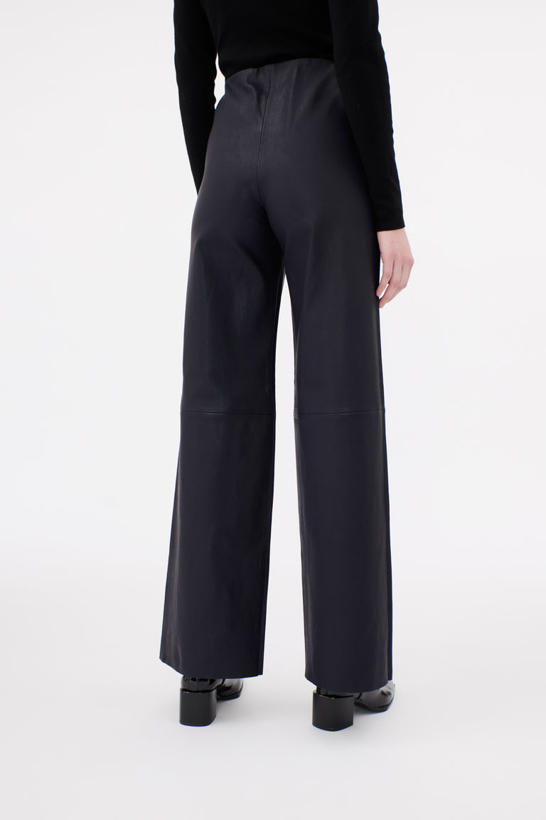 Odeeh Stretch Lamb Nappa Hose, Blackblue Verkauf