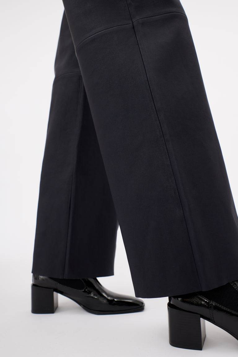 Odeeh Stretch Lamb Nappa Hose, Blackblue Verkauf