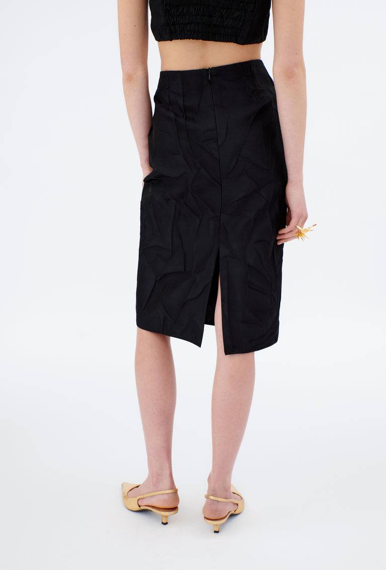 Odeeh Crinkled Duchesse Rock, Jet Black Preisnachlass