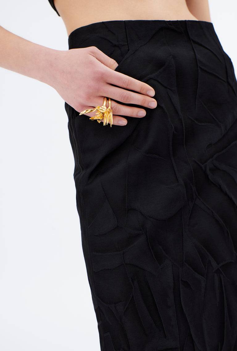 Odeeh Crinkled Duchesse Rock, Jet Black Preisnachlass