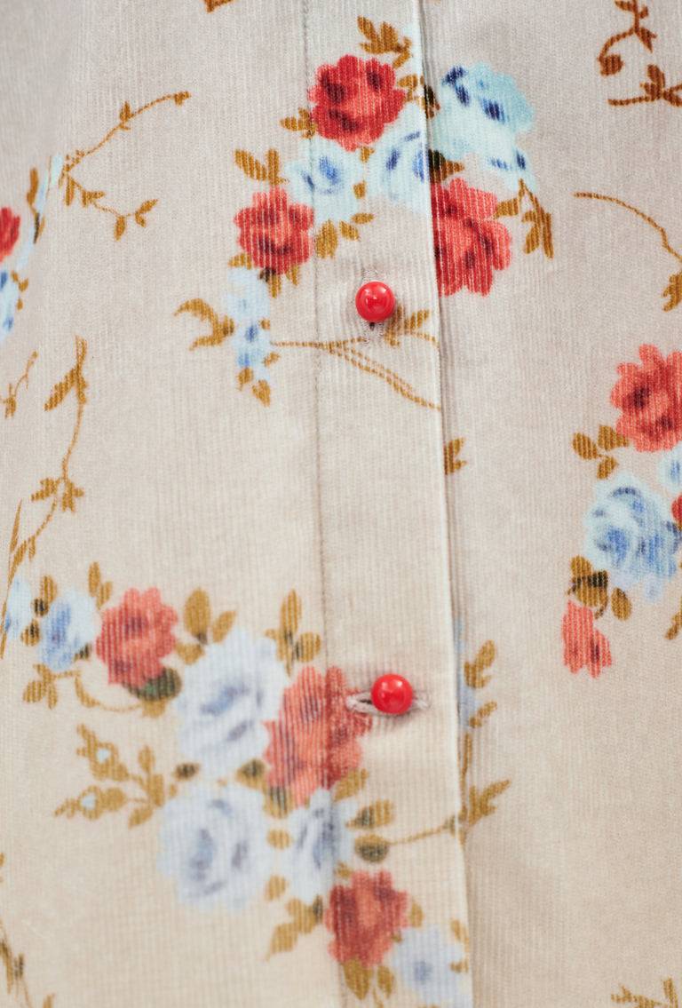 Odeeh Mini Bouquets Stamped Corduroy Degradé Bluse, Aqua Online