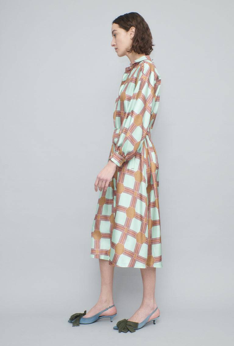 Odeeh Painted Tiles Kleid, Mint Outlet