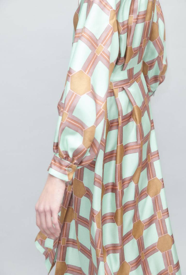 Odeeh Painted Tiles Kleid, Mint Outlet