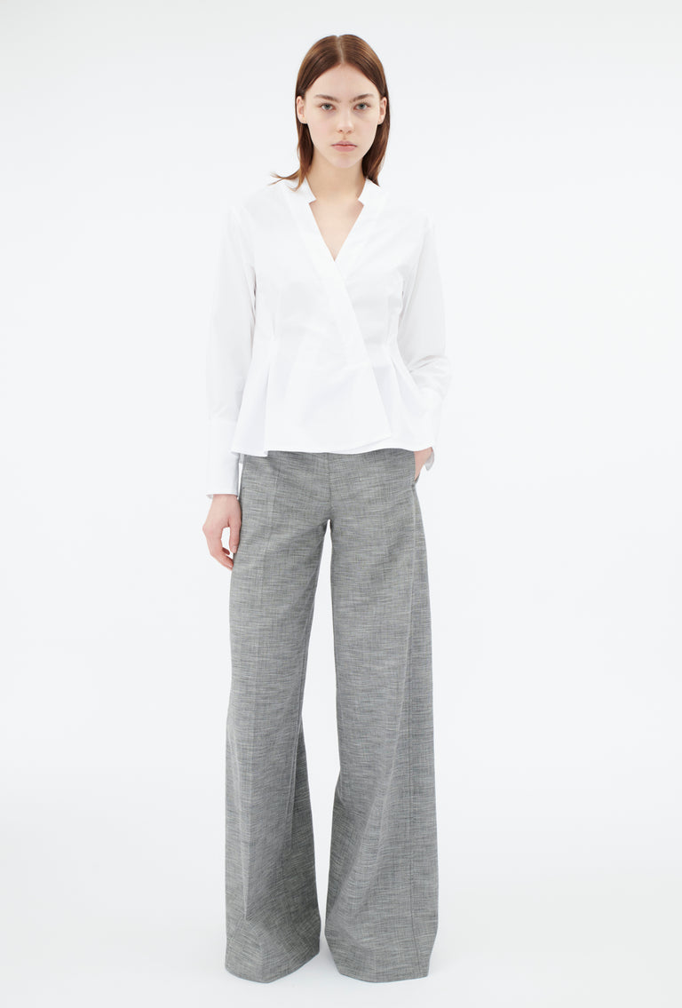 Odeeh Cotton Popeline Bluse, White Hotsell